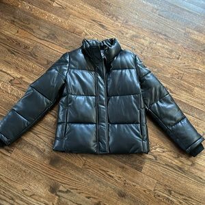 Brand new Andrew Marc faux leather puffer